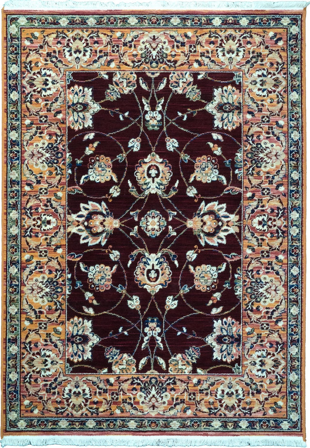 Dynamic Rugs Wade 18608 Power Loomed Traditional Red/Multi Rug