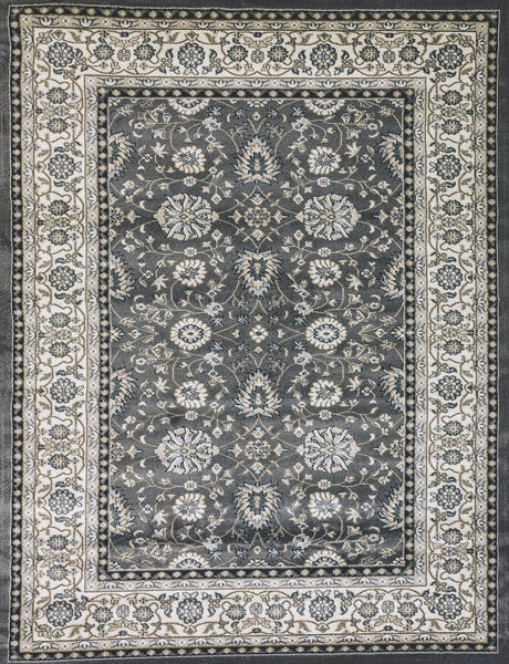 Dynamic Rugs Yazd 2803 Power Loomed Traditional Grey/Ivory Rug