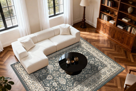 Dynamic Rugs Yazd 2803 Power Loomed Traditional Grey/Ivory Rug