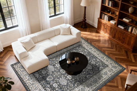 Dynamic Rugs Yazd 2803 Power Loomed Traditional Grey/Ivory Rug