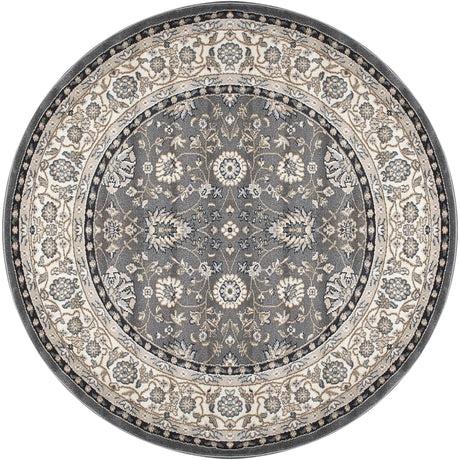 Dynamic Rugs Yazd 2803 Power Loomed Traditional Grey/Ivory Rug