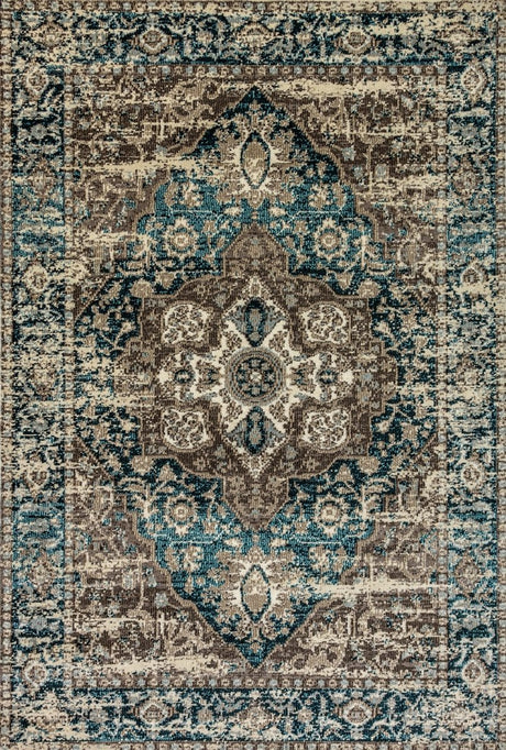 Dynamic Rugs Zodiac 6623 Grey/Blue Rug.