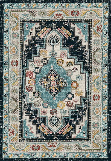 Dynamic Rugs Zodiac 6631 Beige/Blue Rug.