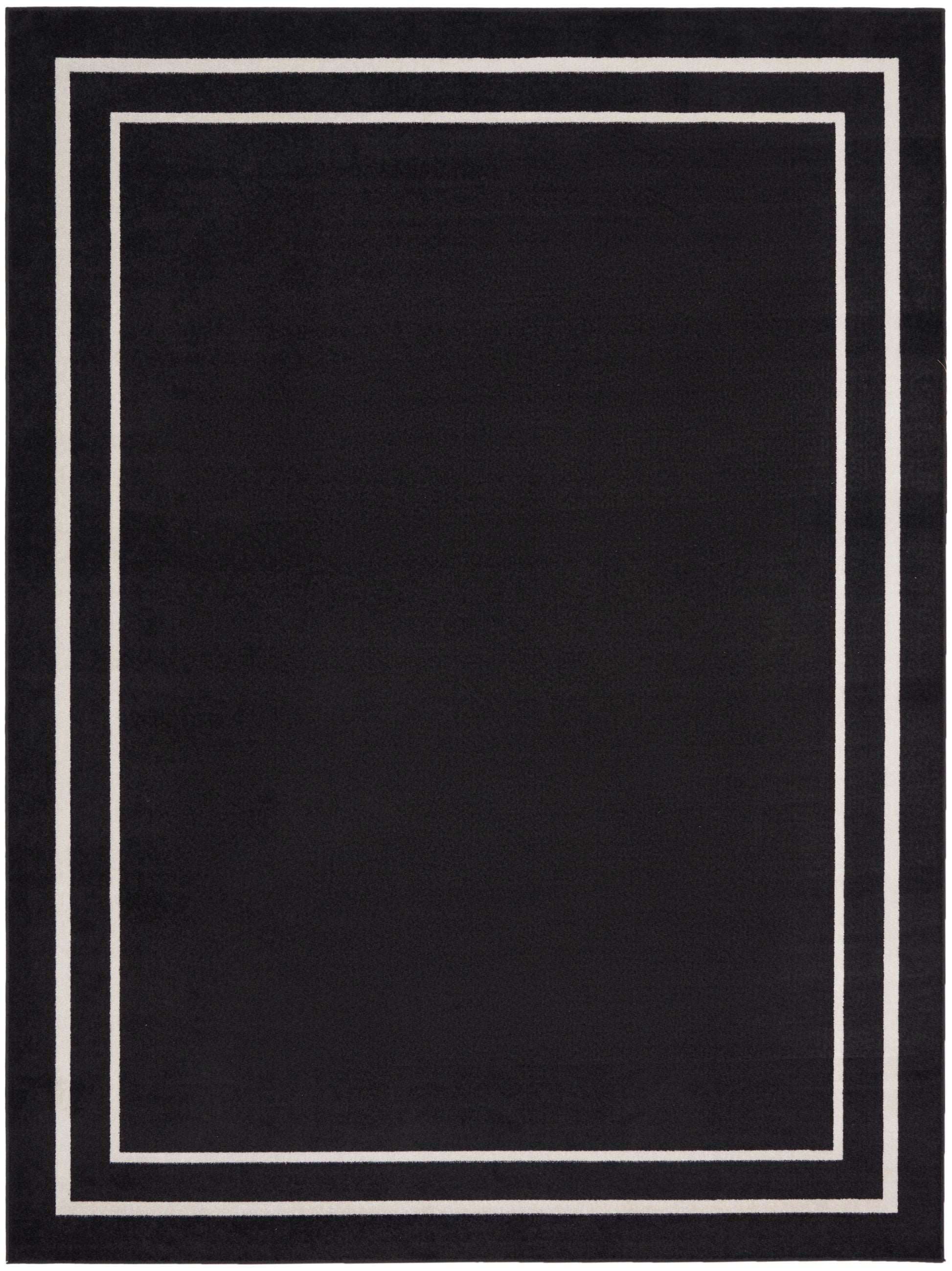 Nourison Nourison Essentials Nre02 Black Ivory Area Rug