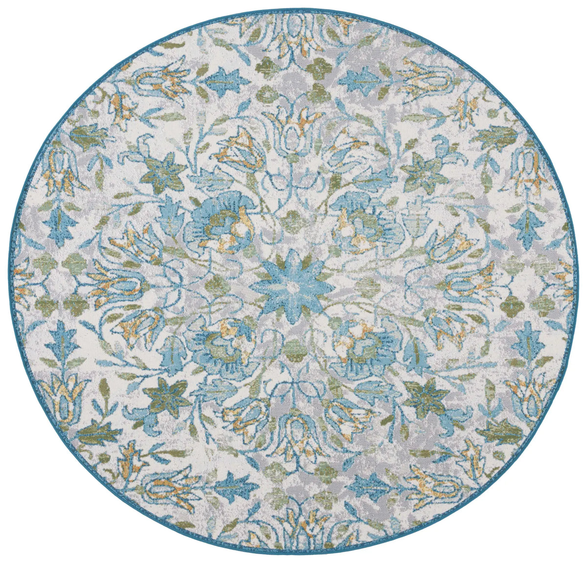 Safavieh Barbados 500 6'-6" x 6'-6" Rug in Ivory / Light Blue