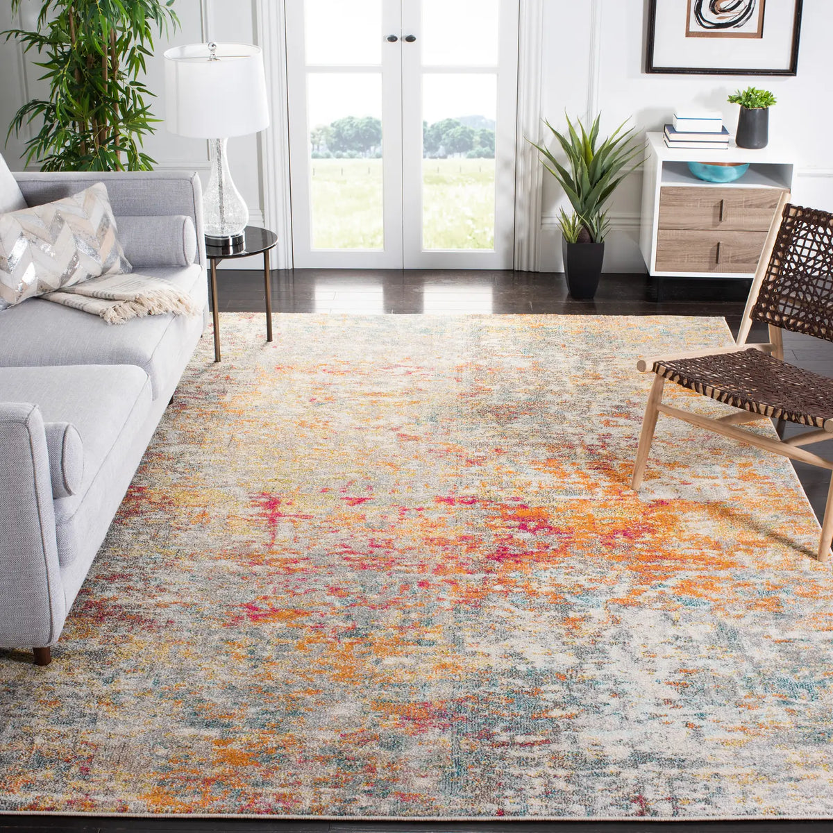 Safavieh Madison 10'-0" x 14'-0" Rug in Grey / Turquoise