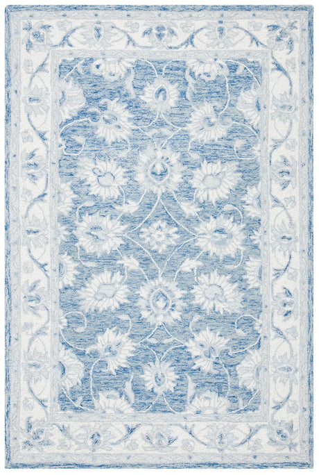 Safavieh Micro-Loop 3'-0" x 5'-0" Rug in Blue / Ivory