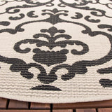 Safavieh Courtyard 5'-3" x 5'-3" Rug in Sand / Black