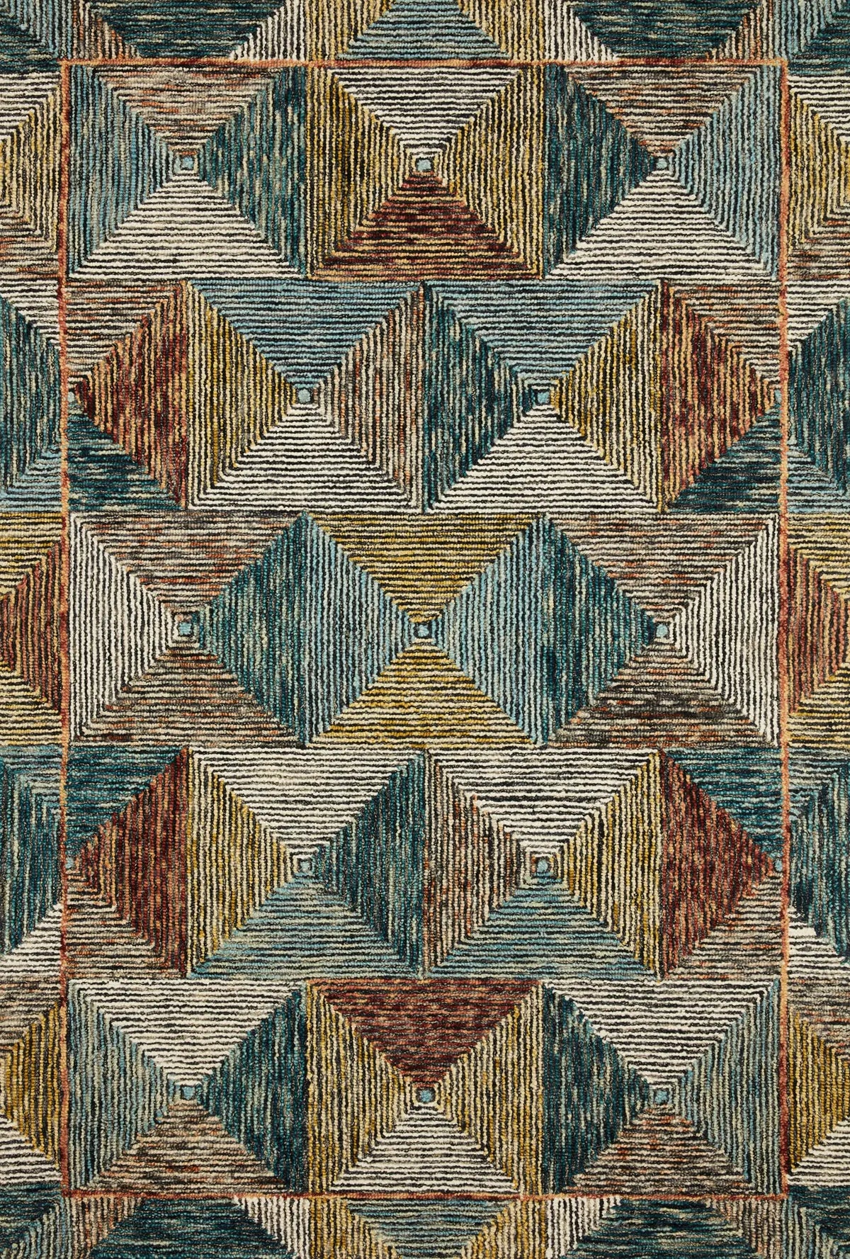 Loloi Spectrum Spe-01 Lagoon/Spice Rugs - main flat