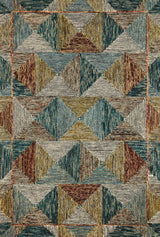 Loloi Spectrum Spe-01 Lagoon/Spice Rugs - main flat