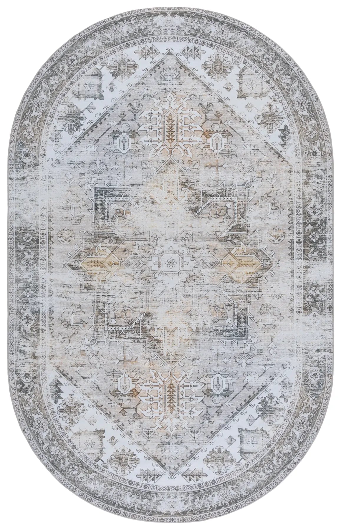 Safavieh Tucson 5'-0" x 8'-0" Rug in Beige / Grey