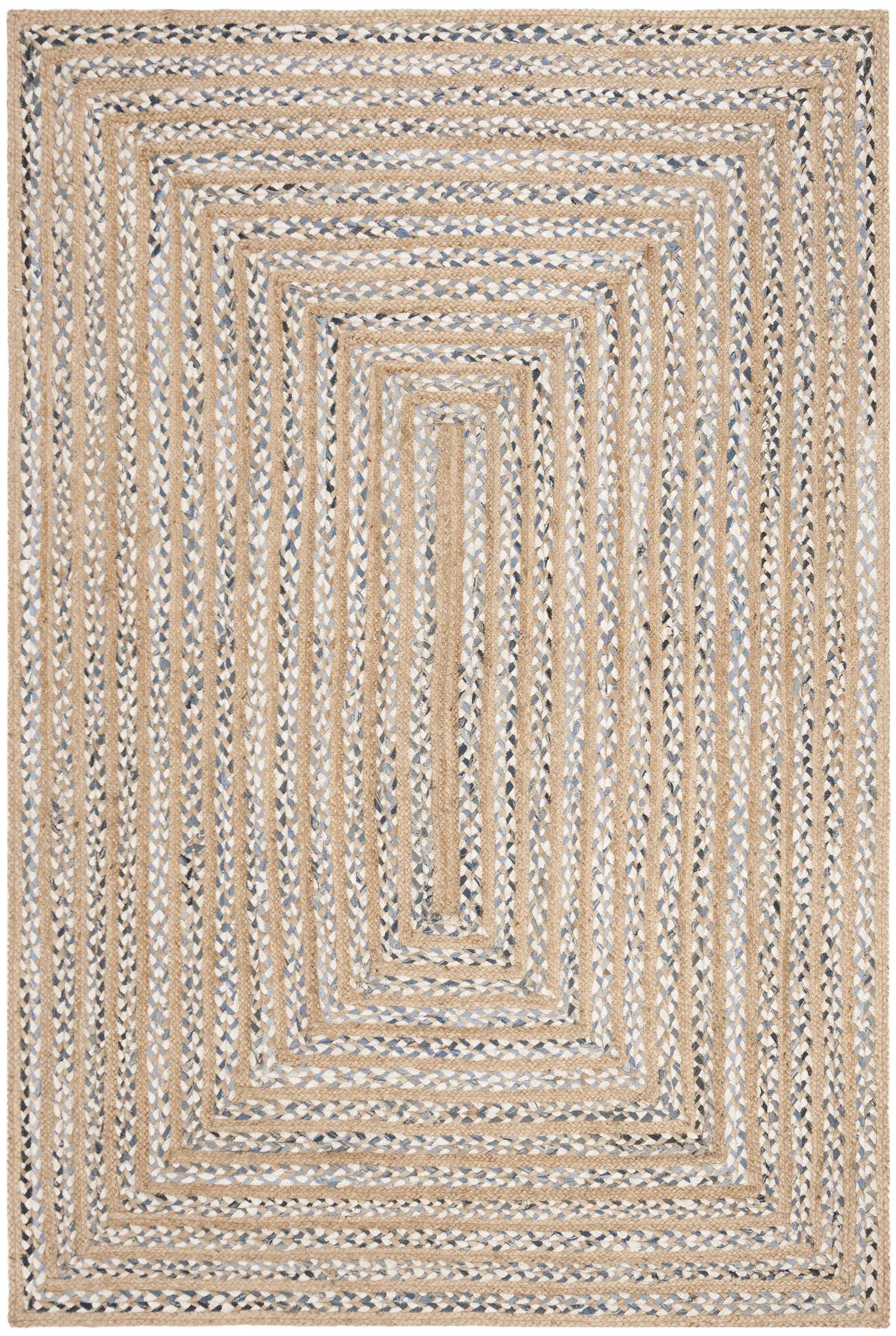 Safavieh Natural Fiber 4'-0" x 6'-0" Rug in Blue / Natural