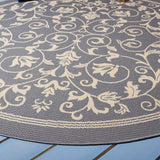 Safavieh Courtyard 6'-7" x 6'-7" Rug in Grey / Natural