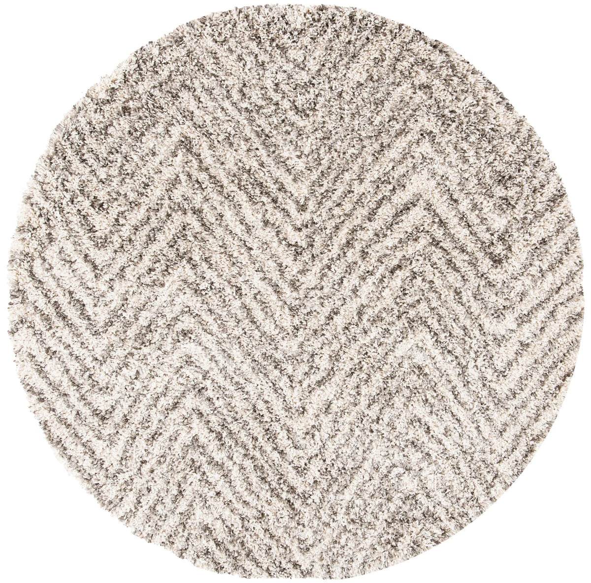 Safavieh Hudson Shag 5'-0" x 5'-0" Rug in Ivory / Grey