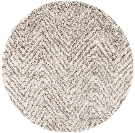 Safavieh Hudson Shag 5'-0" x 5'-0" Rug in Ivory / Grey