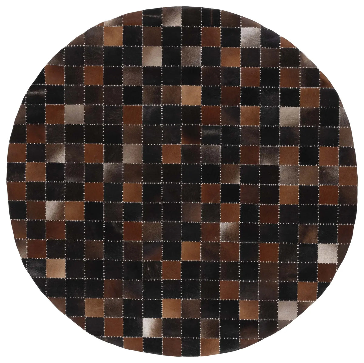 Safavieh Studio Leather 6'-0" x 6'-0" Rug in Brown / Beige