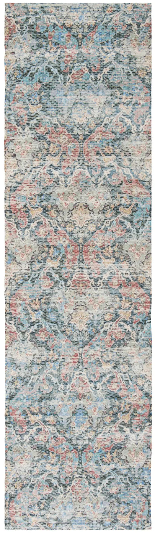 Safavieh Saffron 2'-3" x 6'-0" Rug in Coral / Aqua