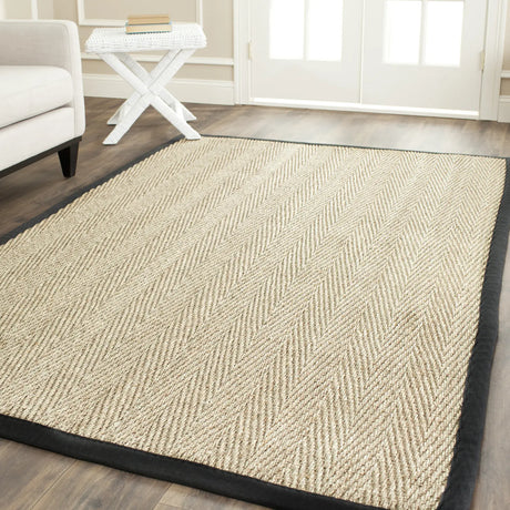 Safavieh Natural Fiber 5'-0" x 8'-0" Rug in Natural / Black