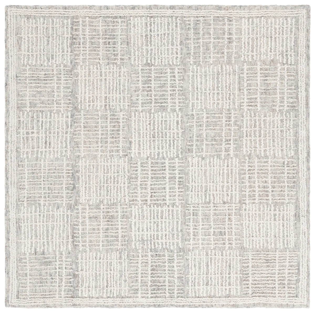 Safavieh Abstract 6'-0" x 6'-0" Rug in Dark Grey / Ivory