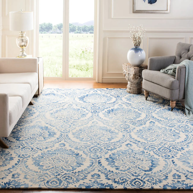 Safavieh Dip Dye 8'-0" x 10'-0" Rug in Blue / Ivory