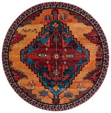 Safavieh Vintage Hamadan 6'-7" x 6'-7" Rug in Red / Blue