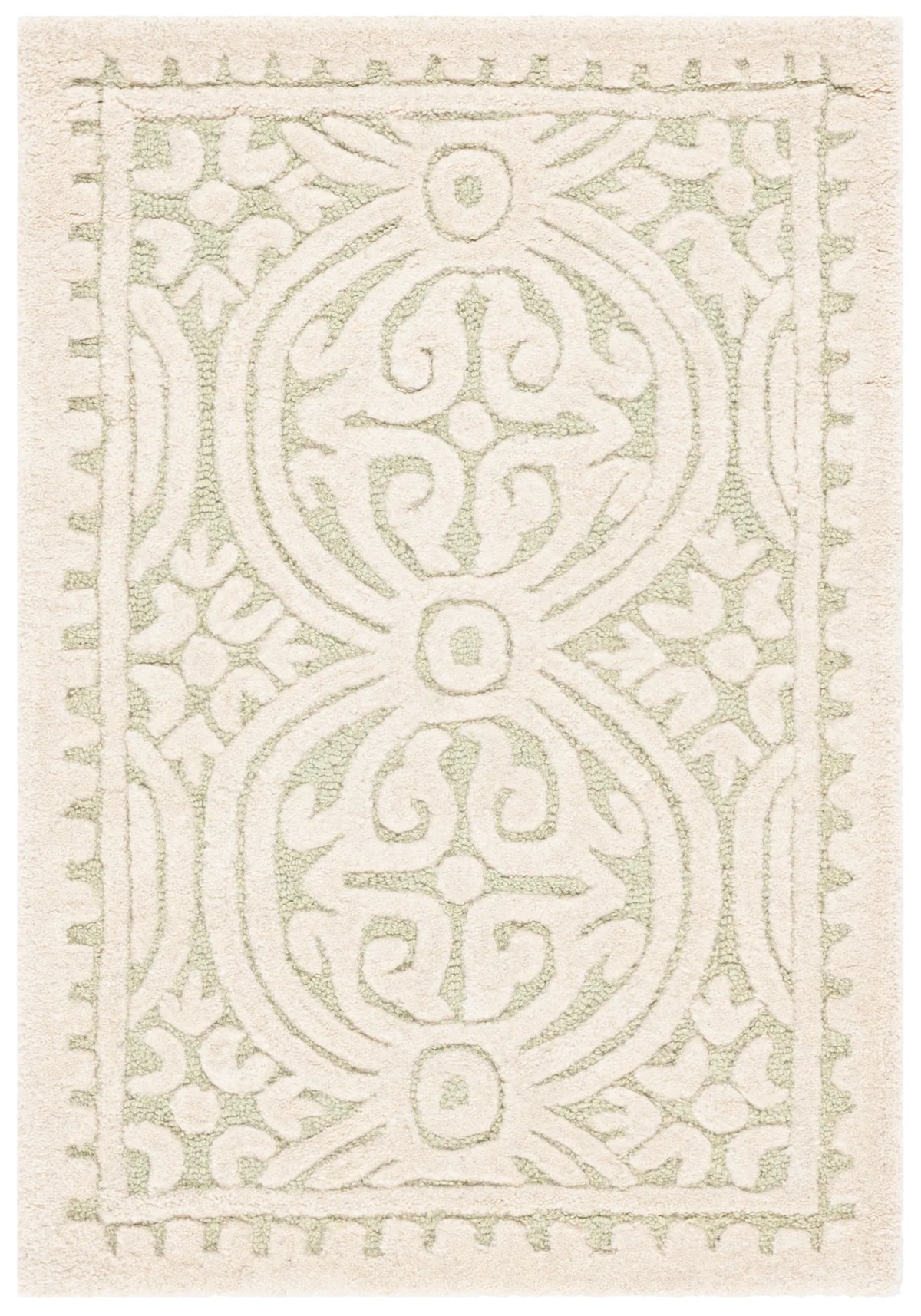 Safavieh Cambridge 2'-0" x 3'-0" Rug in Light Green / Ivory