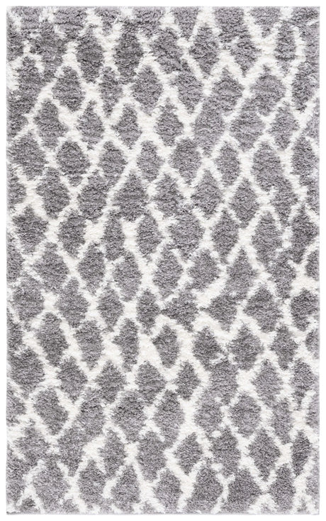 Safavieh Berber Shag 3'-0" x 5'-0" Rug in Light Grey / Cream