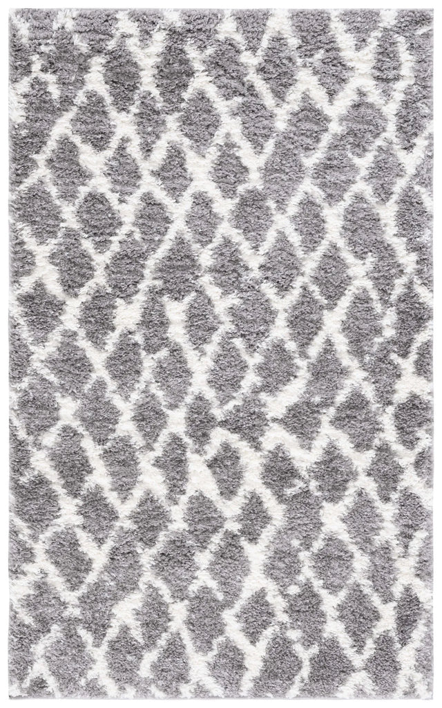 Safavieh Berber Shag 3'-0" x 5'-0" Rug in Light Grey / Cream