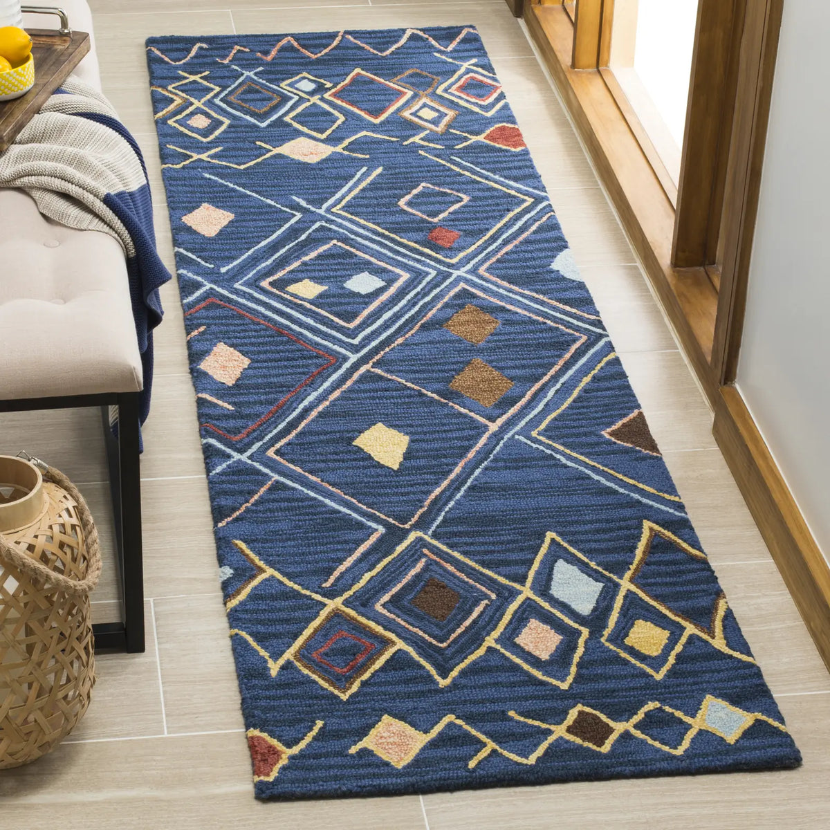 Safavieh Suzani 2'-3" x 10'-0" Rug in Blue / Multi