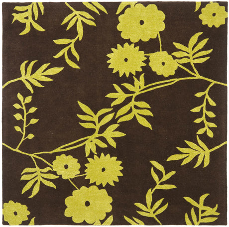 Safavieh Soho 6'-0" x 6'-0" Rug in Brown / Green