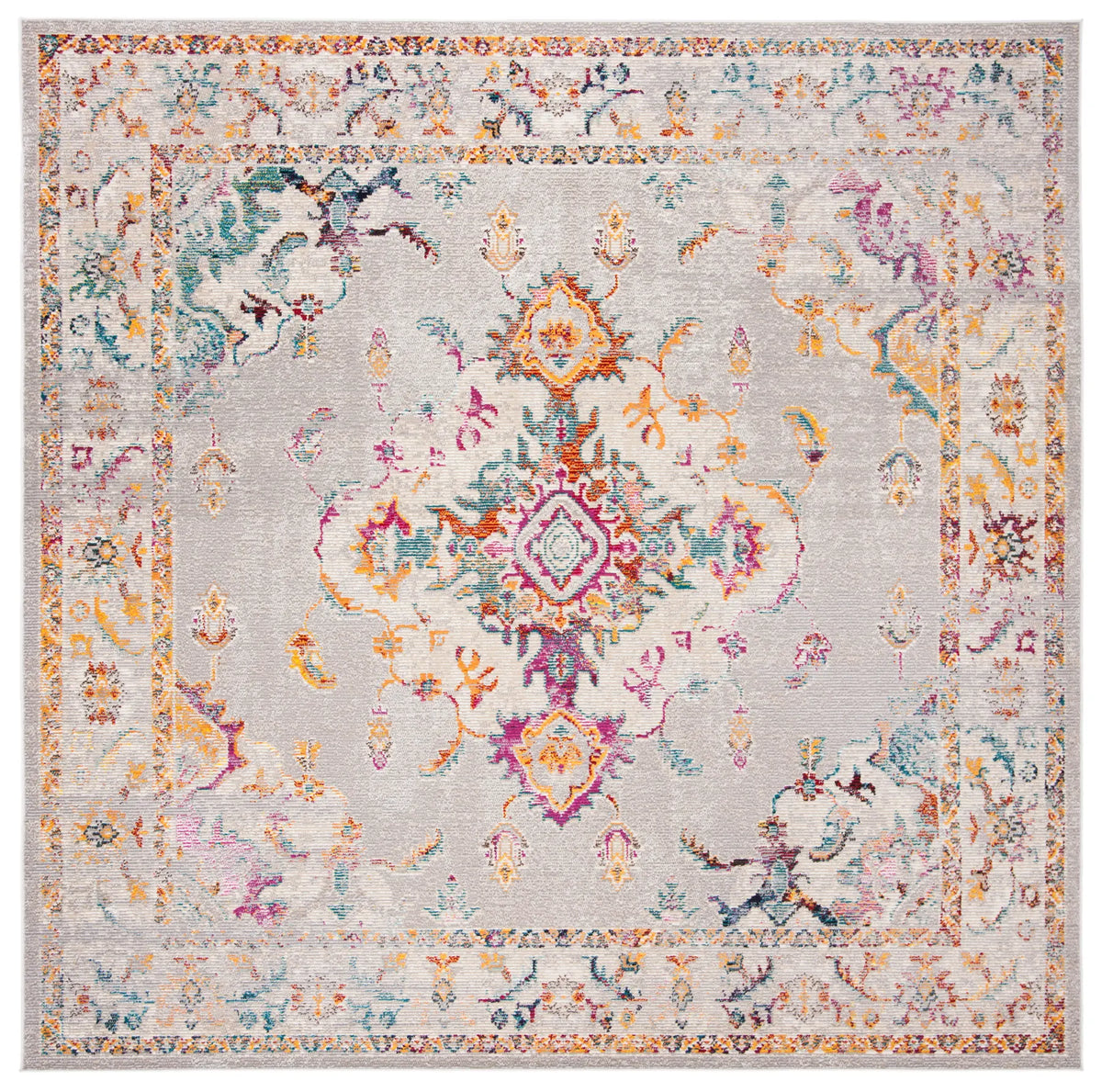 Safavieh Crystal 7'-0" x 7'-0" Rug in Grey / Cream