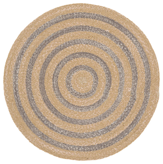 Safavieh Braided 3'-0" x 3'-0" Rug in Natural / Grey