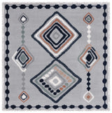 Safavieh Marrakesh 6'-7" x 6'-7" Rug in Grey / Blue Rust