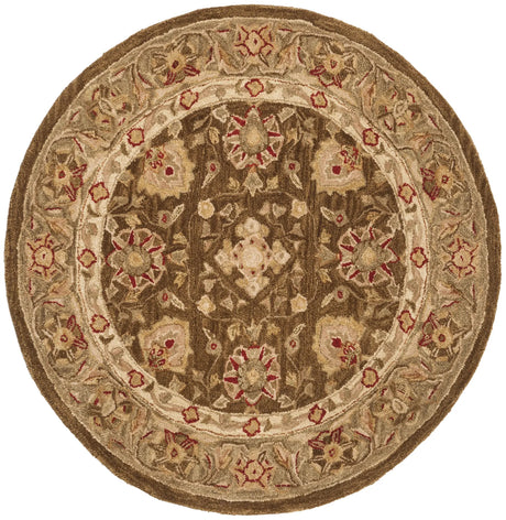 Safavieh Anatolia 4'-0" x 4'-0" Rug in Brown / Green