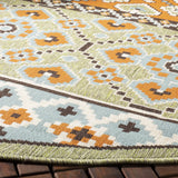 Safavieh Veranda 5'-3" x 5'-3" Rug in Green / Terracotta