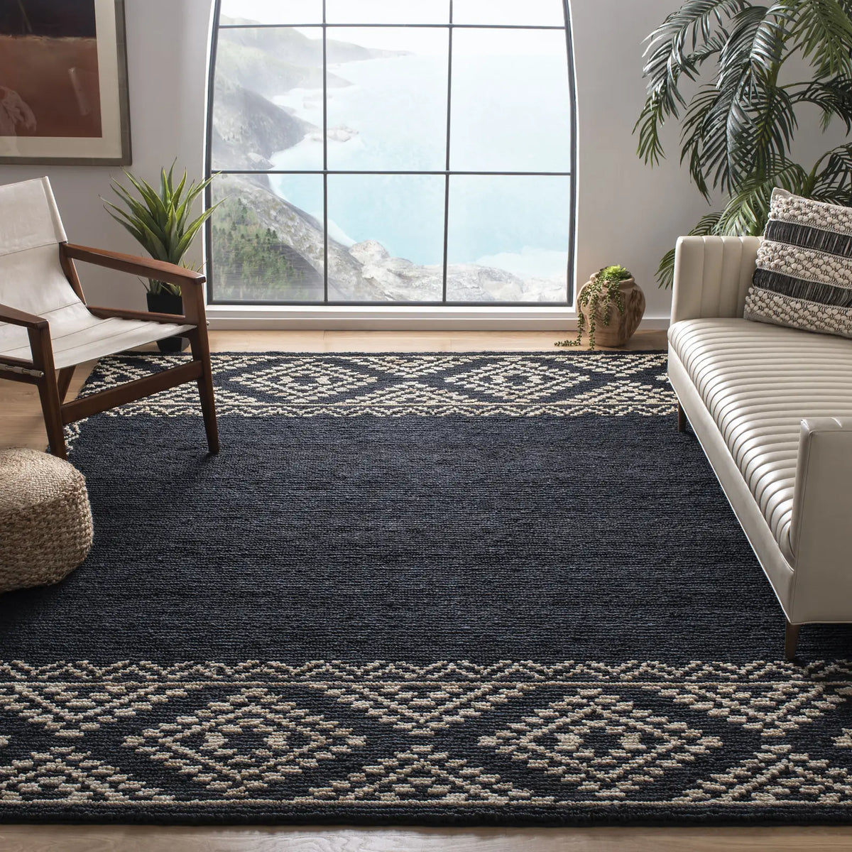 Safavieh Natural Fiber 6'-0" x 9'-0" Rug in Black
