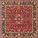 Safavieh Heritage 6'-0" x 6'-0" Rug in Red / Navy