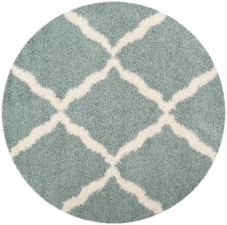 Safavieh Sgd-Dallas Shag 6'-0" x 6'-0" Rug in Seafoam / Ivory