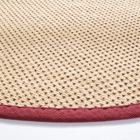 Safavieh Natural Fiber 6'-0" x 6'-0" Rug in Maize / Burgundy