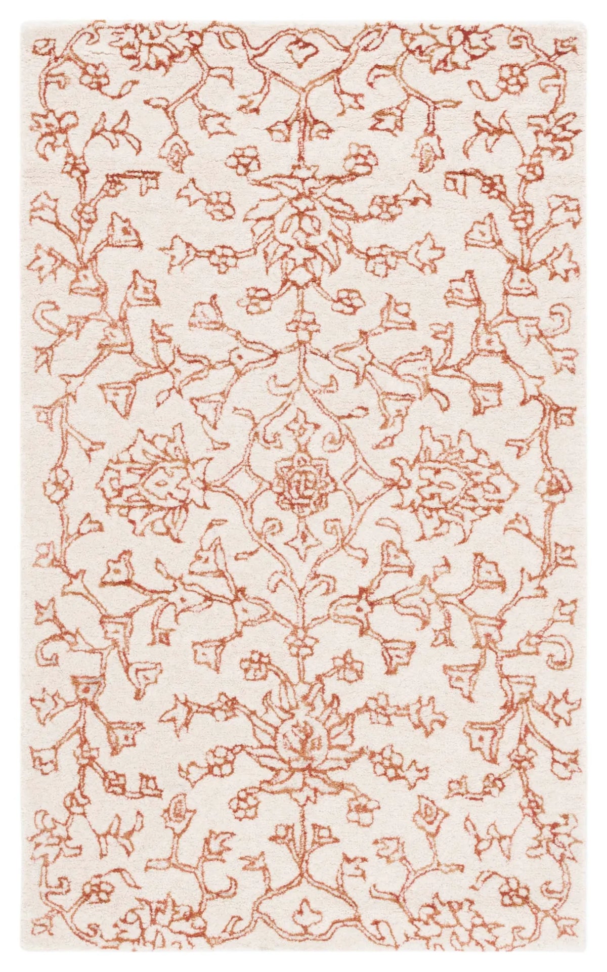 Safavieh Jardin 3'-0" x 5'-0" Rug in Ivory / Rust