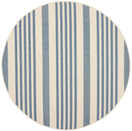 Safavieh Courtyard 5'-3" x 5'-3" Rug in Beige / Blue