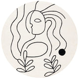 Safavieh Fifth Avenue 7'-0" x 7'-0" Rug in Ivory / Black