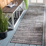 Safavieh Courtyard 2'-2" x 9'-0" Rug in Black / Ivory