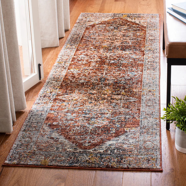 Safavieh Limitee 700 2'-0" x 10'-0" Rug in Beige / Rust
