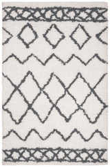 Safavieh Equinox Shag 3'-0" x 5'-0" Rug in Cream / Grey