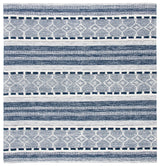 Safavieh Striped Kilim 7'-0" x 7'-0" Rug in Navy / Ivory