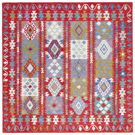 Safavieh Aspen 7'-0" x 7'-0" Rug in Red / Ivory