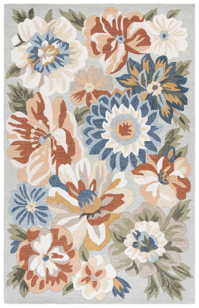 Safavieh Jardin 4'-0" x 6'-0" Rug in Sage / Blue