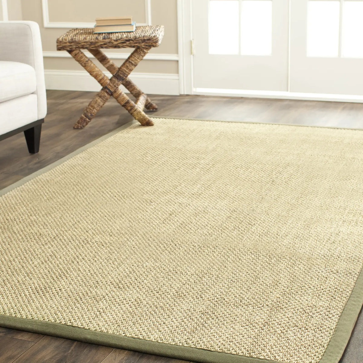Safavieh Natural Fiber 5'-0" x 8'-0" Rug in Natural / Green