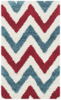 Safavieh Sgk-Shag Kids 3'-0" x 5'-0" Rug in Ivory / Red